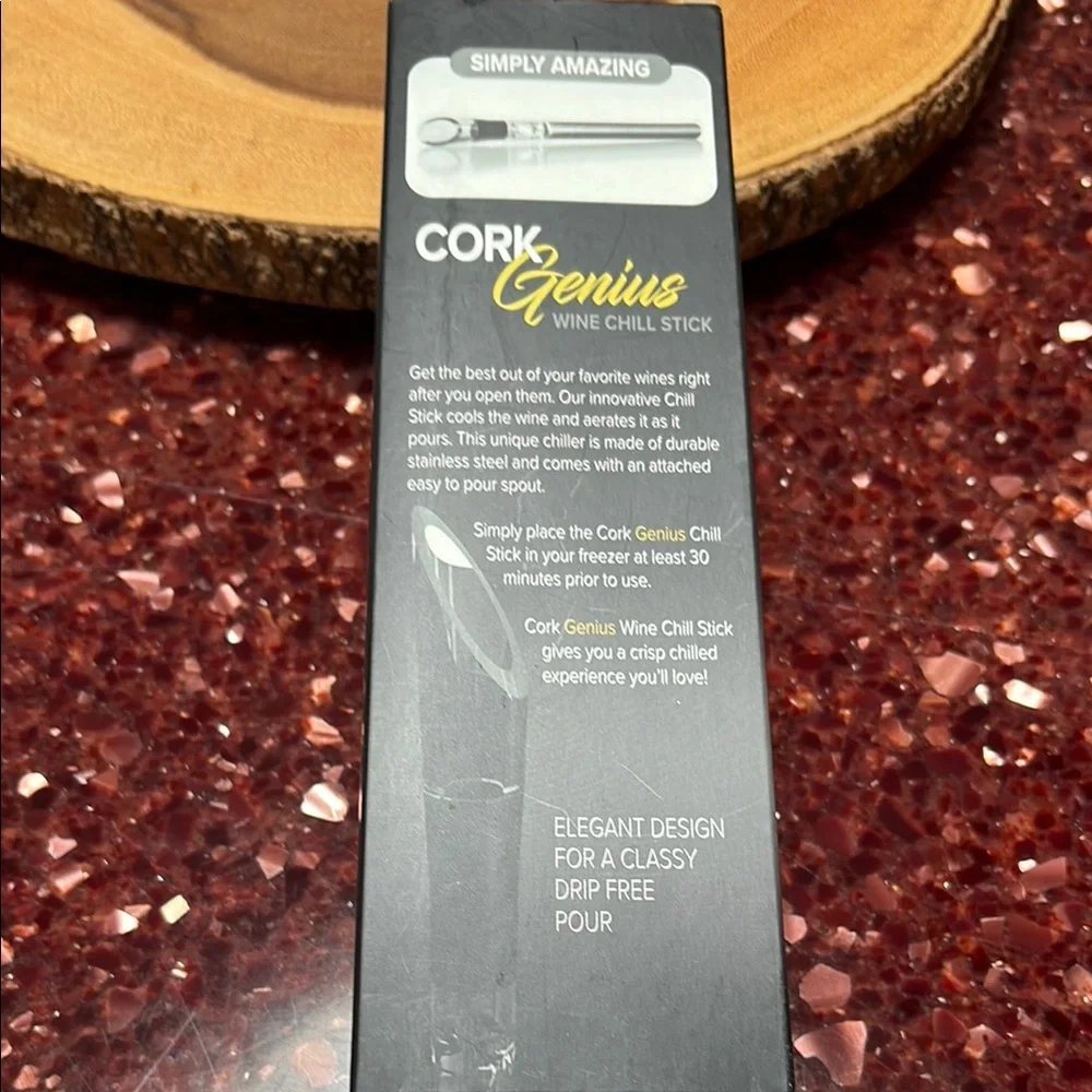 Cork Genius Wine Chill Stick New In Box